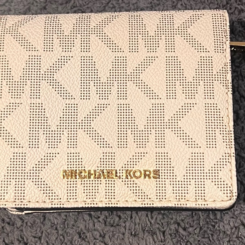 Michael Kors Beige MK Pattern Wallet